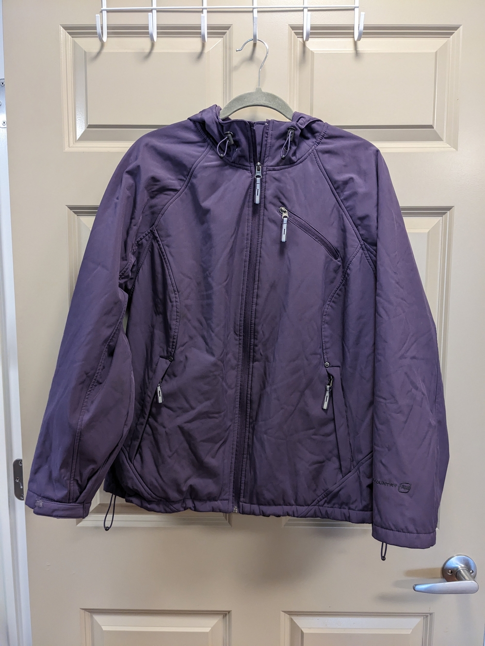 Free Country Purple Softshell Fleece Lined Hooded Jacket Size 1X